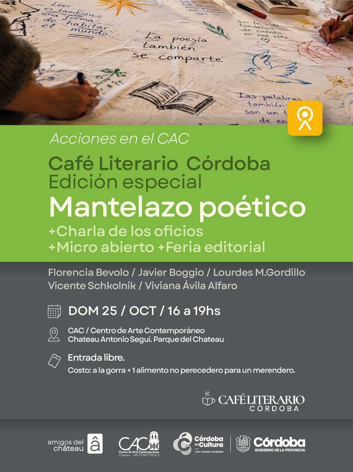 Café Literario Córdoba · Mantelazo poético